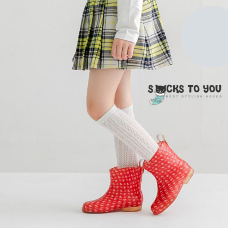 Socks To You - Kids Cotton Knee High Socks Summer Thin